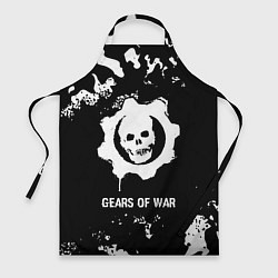Фартук кулинарный Gears of War glitch на темном фоне, цвет: 3D-принт