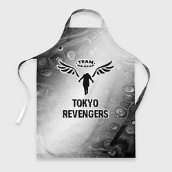 Фартук кулинарный Tokyo Revengers glitch на светлом фоне, цвет: 3D-принт