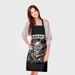 Фартук кулинарный Megadeth - ядерный череп, цвет: 3D-принт — фото 2