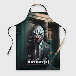 Фартук кулинарный Payday 3 mask, цвет: 3D-принт