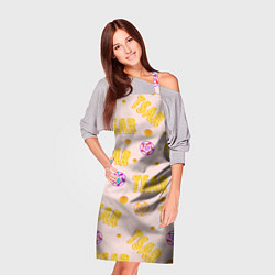 Фартук кулинарный Царь - надпись и круги, цвет: 3D-принт — фото 2