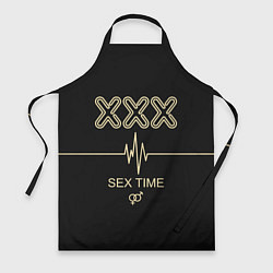 Фартук кулинарный Sex Time, цвет: 3D-принт