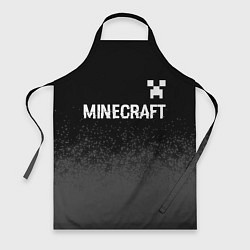 Фартук кулинарный Minecraft glitch на темном фоне: символ сверху, цвет: 3D-принт
