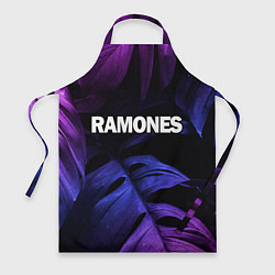 Фартук кулинарный Ramones neon monstera, цвет: 3D-принт