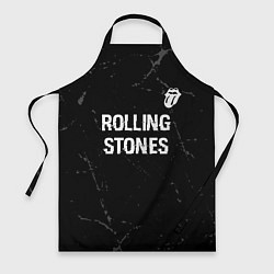 Фартук кулинарный Rolling Stones glitch на темном фоне: символ сверх, цвет: 3D-принт