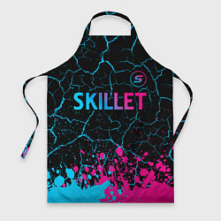 Фартук кулинарный Skillet - neon gradient: символ сверху, цвет: 3D-принт