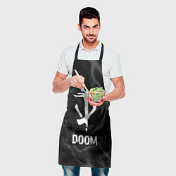 Фартук кулинарный Doom glitch на темном фоне, цвет: 3D-принт — фото 2
