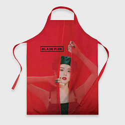 Фартук кулинарный Blackpink red background, цвет: 3D-принт