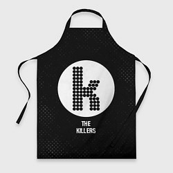 Фартук кулинарный The Killers glitch на темном фоне, цвет: 3D-принт