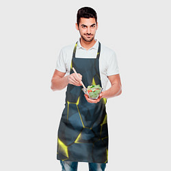 Фартук кулинарный Желтые неоновые плиты, цвет: 3D-принт — фото 2