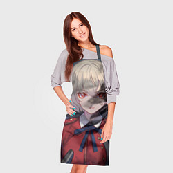 Фартук кулинарный Чисато в окружении - Lycoris Recoil, цвет: 3D-принт — фото 2