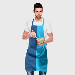 Фартук кулинарный Двуцветный синий, цвет: 3D-принт — фото 2