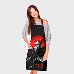 Фартук кулинарный Призрак цусимы - самурай, цвет: 3D-принт — фото 2
