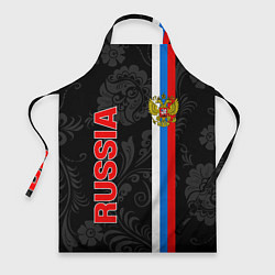 Фартук кулинарный Russia black style, цвет: 3D-принт