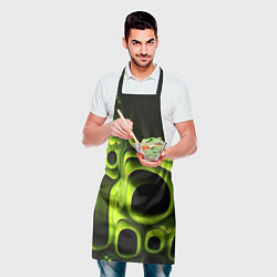Фартук кулинарный Зеленая кислотная абстракция, цвет: 3D-принт — фото 2