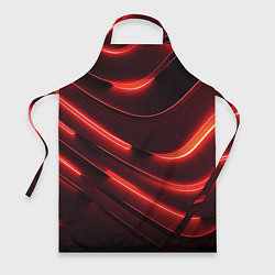 Фартук кулинарный Красный неон абстракция, цвет: 3D-принт