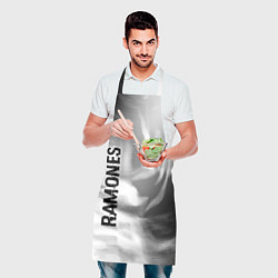 Фартук кулинарный Ramones glitch на светлом фоне: надпись, символ, цвет: 3D-принт — фото 2