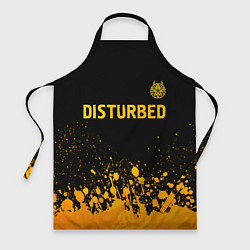 Фартук кулинарный Disturbed - gold gradient: символ сверху, цвет: 3D-принт