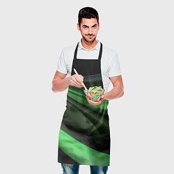Фартук кулинарный Темная зеленая текстура, цвет: 3D-принт — фото 2
