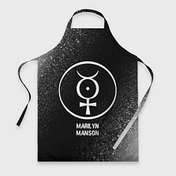 Фартук кулинарный Marilyn Manson glitch на темном фоне, цвет: 3D-принт
