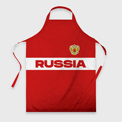 Фартук кулинарный Russia - красно-белый, цвет: 3D-принт