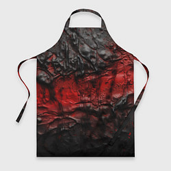 Фартук кулинарный Объемная красная черная текстура, цвет: 3D-принт