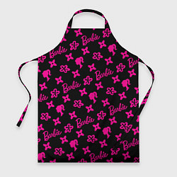 Фартук кулинарный Барби паттерн черно-розовый, цвет: 3D-принт