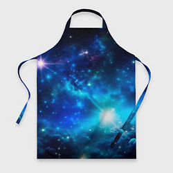 Фартук кулинарный Звёздный космос чёрно-синий, цвет: 3D-принт