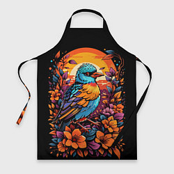 Фартук Тропическая птица и листья
