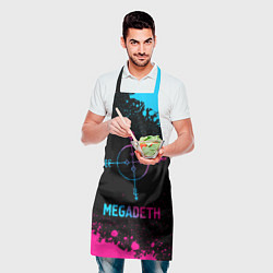 Фартук кулинарный Megadeth - neon gradient, цвет: 3D-принт — фото 2