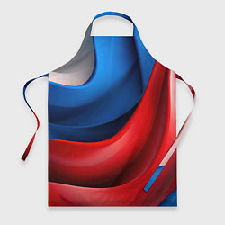 Фартук Объемная абстракция в цветах флага РФ