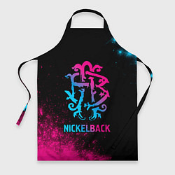 Фартук кулинарный Nickelback - neon gradient, цвет: 3D-принт