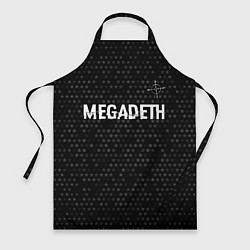 Фартук кулинарный Megadeth glitch на темном фоне: символ сверху, цвет: 3D-принт