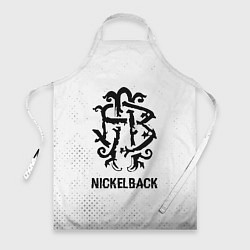 Фартук кулинарный Nickelback glitch на светлом фоне, цвет: 3D-принт