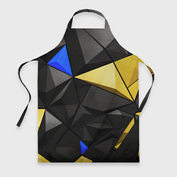 Фартук кулинарный Black yellow elements, цвет: 3D-принт