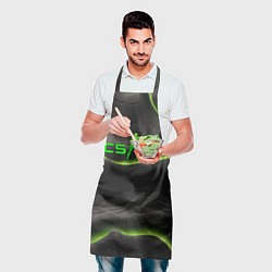 Фартук кулинарный CSGO green black logo, цвет: 3D-принт — фото 2