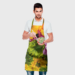 Фартук кулинарный Паттерн цветочный, цвет: 3D-принт — фото 2