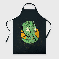 Фартук кулинарный Alien facepalm, цвет: 3D-принт