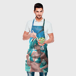 Фартук кулинарный Хацуне Мику, цвет: 3D-принт — фото 2