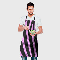 Фартук кулинарный Полосы розовой зебры, цвет: 3D-принт — фото 2