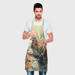 Фартук кулинарный Ретро иллюстрация сокола, цвет: 3D-принт — фото 2