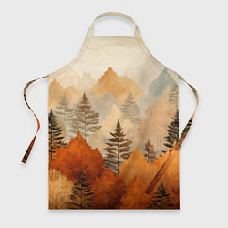 Фартук кулинарный Осенний лес в оранжевых тонах, цвет: 3D-принт