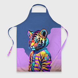 Фартук кулинарный Cool tiger cub - pop art, цвет: 3D-принт