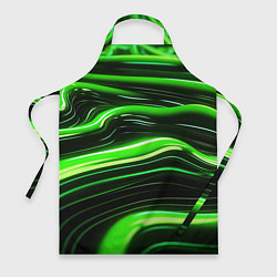 Фартук кулинарный Зеленые объемные элементы, цвет: 3D-принт
