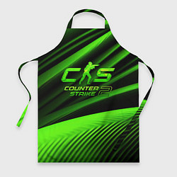 Фартук кулинарный CS2 Counter strike green logo, цвет: 3D-принт