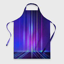 Фартук кулинарный Neon glow - vaporwave - strips, цвет: 3D-принт