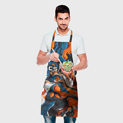Фартук кулинарный Мазки краски - CS GO, цвет: 3D-принт — фото 2