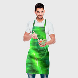 Фартук кулинарный Яркий зеленый фон, цвет: 3D-принт — фото 2