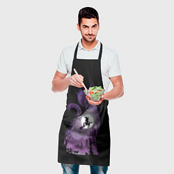 Фартук кулинарный Кот в ночи, цвет: 3D-принт — фото 2