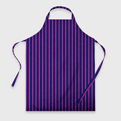 Фартук кулинарный Фиолетовый полосатый, цвет: 3D-принт